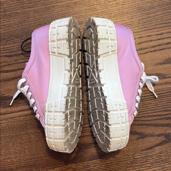 Prada Pink and White Platform Sneakers 37.5 - Picture 4 of 6